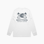 Load image into Gallery viewer, Boneyard Surf Club LS Tee - White / Dark Slate
