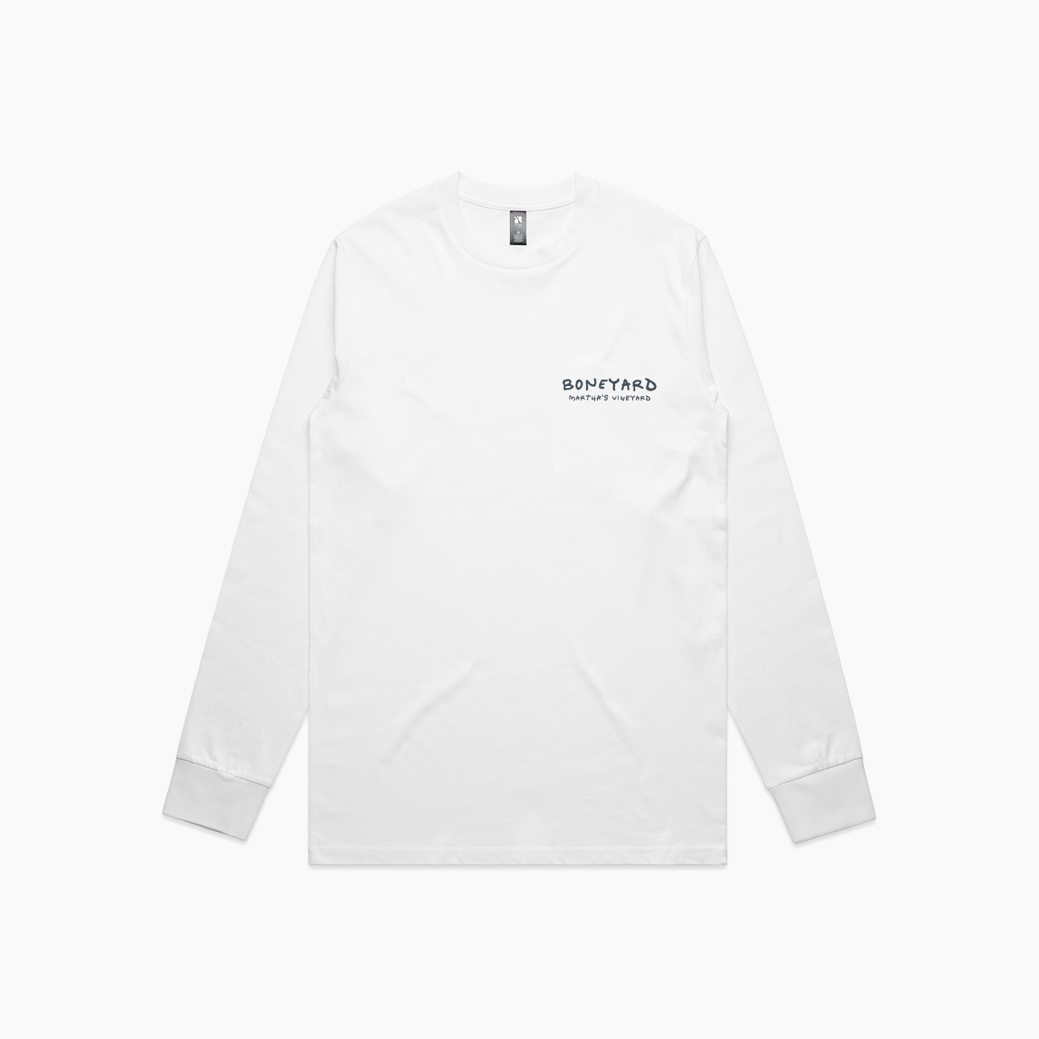 Boneyard Surf Club LS Tee - White / Dark Slate