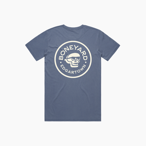 Boneyard EDG Tee - Faded Blue / Cream